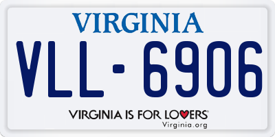 VA license plate VLL6906