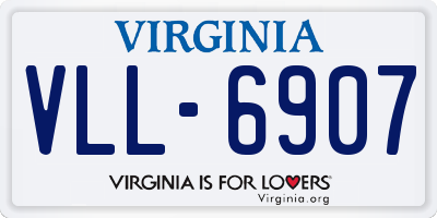 VA license plate VLL6907