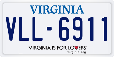 VA license plate VLL6911