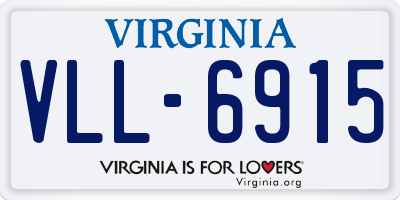 VA license plate VLL6915