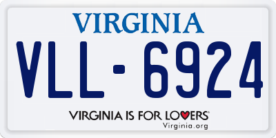 VA license plate VLL6924