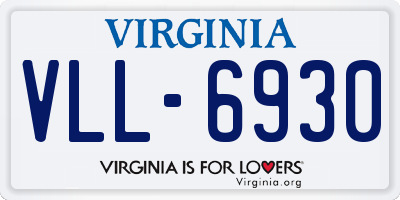 VA license plate VLL6930