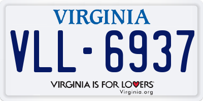 VA license plate VLL6937