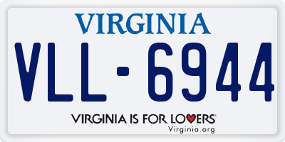 VA license plate VLL6944