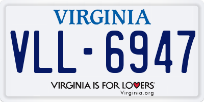 VA license plate VLL6947