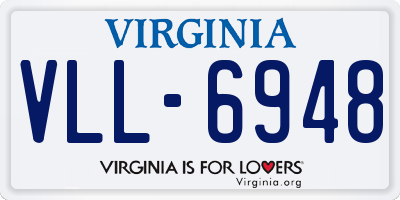 VA license plate VLL6948