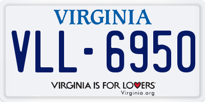 VA license plate VLL6950