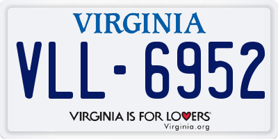 VA license plate VLL6952