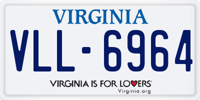 VA license plate VLL6964