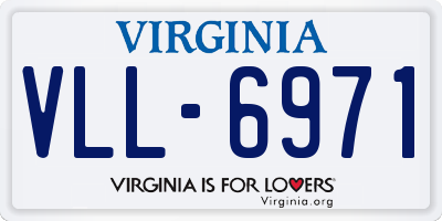 VA license plate VLL6971