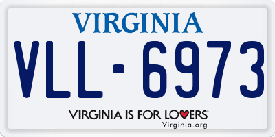 VA license plate VLL6973