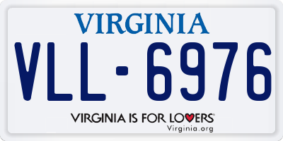 VA license plate VLL6976