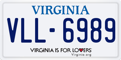 VA license plate VLL6989