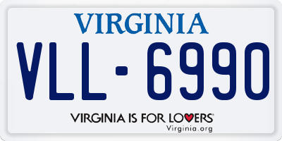 VA license plate VLL6990