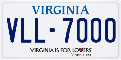 VA license plate VLL7000