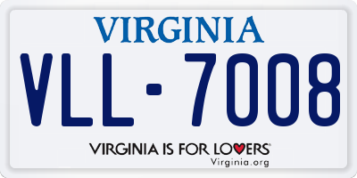 VA license plate VLL7008