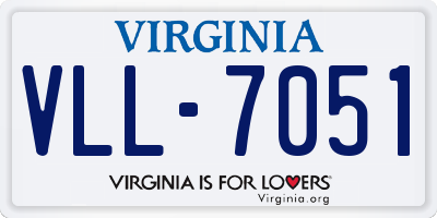 VA license plate VLL7051