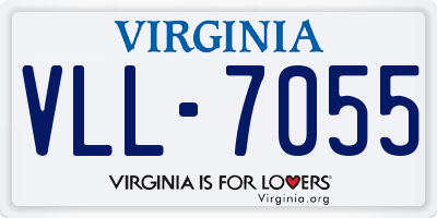 VA license plate VLL7055