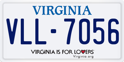 VA license plate VLL7056