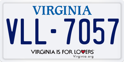 VA license plate VLL7057