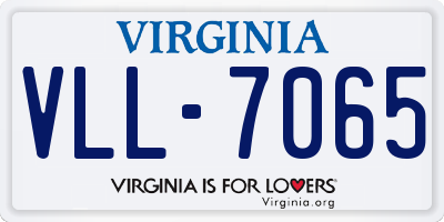 VA license plate VLL7065