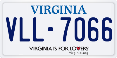 VA license plate VLL7066