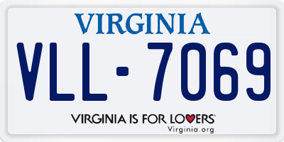 VA license plate VLL7069