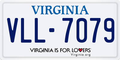 VA license plate VLL7079