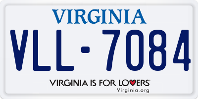 VA license plate VLL7084