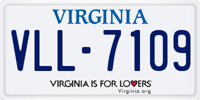 VA license plate VLL7109