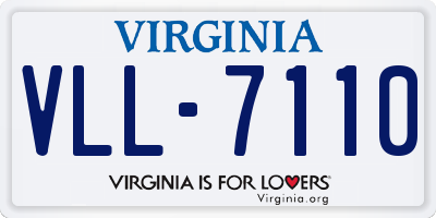 VA license plate VLL7110