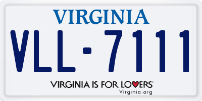 VA license plate VLL7111