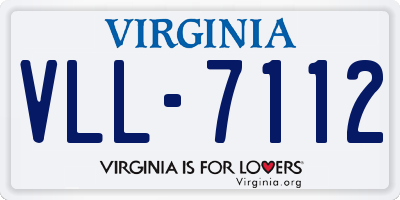 VA license plate VLL7112