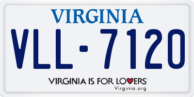 VA license plate VLL7120