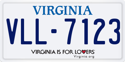 VA license plate VLL7123