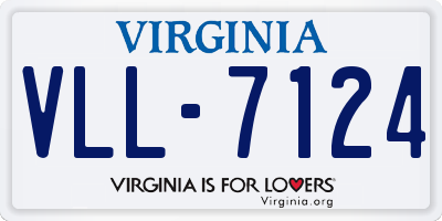 VA license plate VLL7124