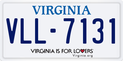 VA license plate VLL7131