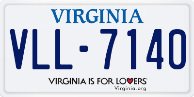 VA license plate VLL7140