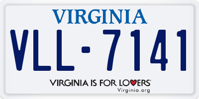 VA license plate VLL7141