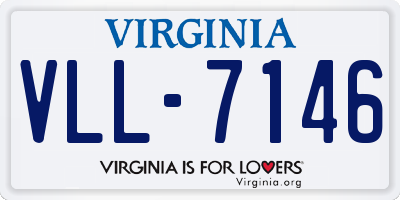 VA license plate VLL7146