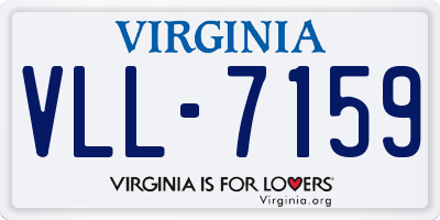 VA license plate VLL7159