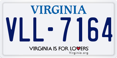 VA license plate VLL7164