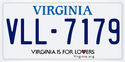 VA license plate VLL7179