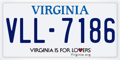 VA license plate VLL7186