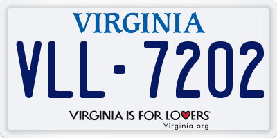 VA license plate VLL7202