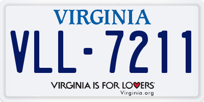 VA license plate VLL7211