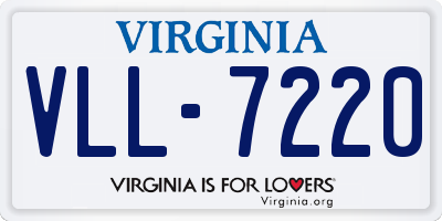 VA license plate VLL7220