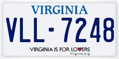 VA license plate VLL7248