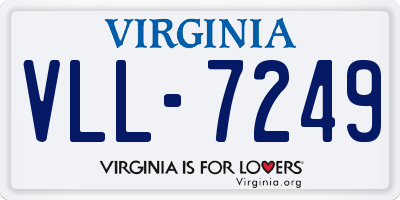 VA license plate VLL7249