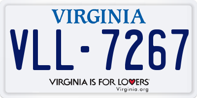 VA license plate VLL7267